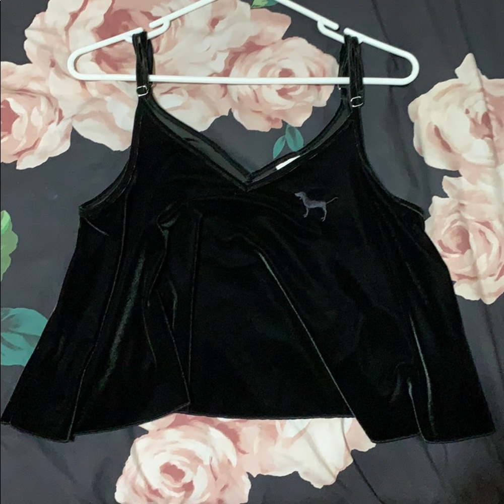 crushed velvet crop top